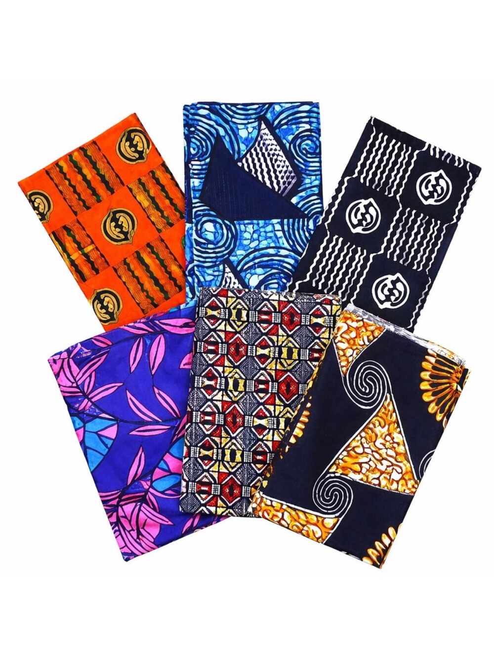 Set Of 6 Scarves African Scarves Cotton African Prints Assorted Scarves